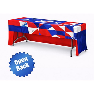 6' Open Back Table Throw w/ Graphics (6'x30"x29")