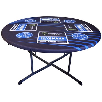 Table Cover Stretch Fitted Topper w/ Full Sublimation (6' - Round)